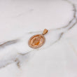 Dije Virgen Milagrosa 8.05gr / 3.7cm / Circones Blancos Oro Rosa 18K #