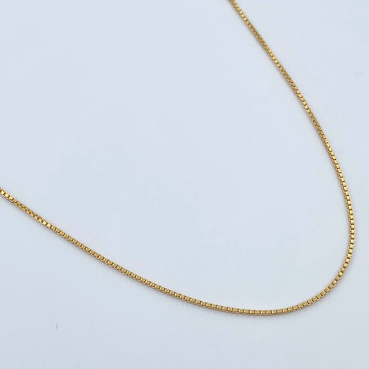 Cadena Veneciana 2.75gr / 45cm / 0.9mm Oro Amarillo +3 &