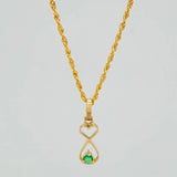 Set Lazo+ Silueta Pez Esmeralda 1.25gr / 50cm / 1.2mm Oro Amarillo 18K &