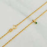 Set Lazo+ Redondo Esmeralda 1.05gr / 51cm / 1.2mm Oro Amarillo 18K
