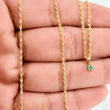 Set Lazo+ Redondo Esmeralda 1.05gr / 51cm / 1.2mm Oro Amarillo 18K
