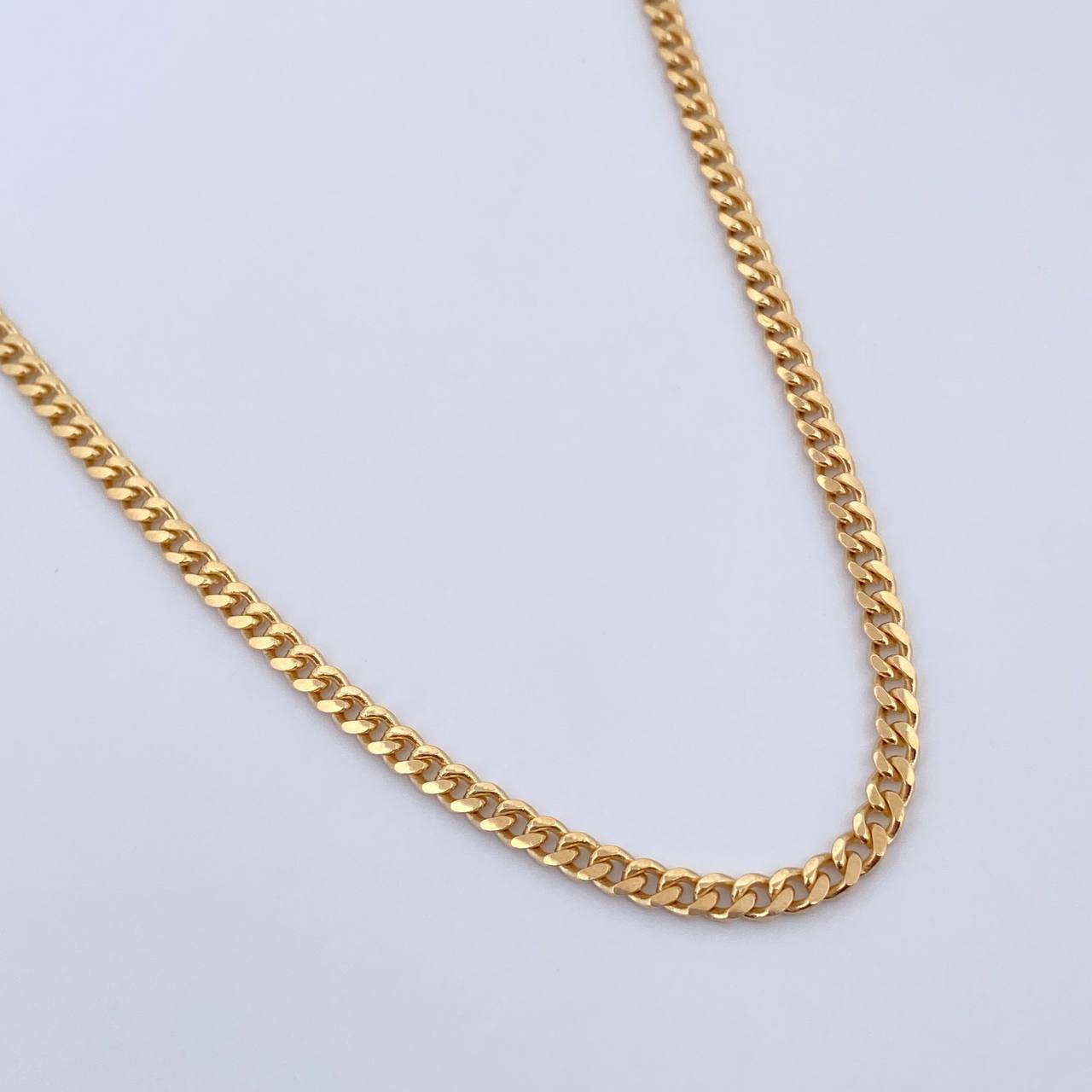 Cadena Cubana 8.8gr / 54.8cm / 3.4mm Oro Amarillo +0 18K $