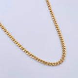 Cadena Cubana 8.8gr / 54.8cm / 3.4mm Oro Amarillo +0 18K $