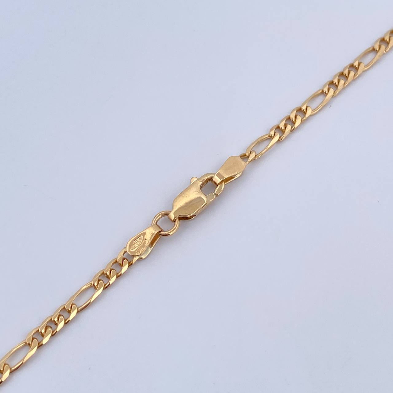 Cadena Figaro 11.55gr / 61.3cm / 2.4mm Oro Amarillo +0 18K $
