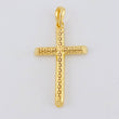 Dije Cruz Malla Latina 2.75 g / 4 cm Oro Amarillo 18K