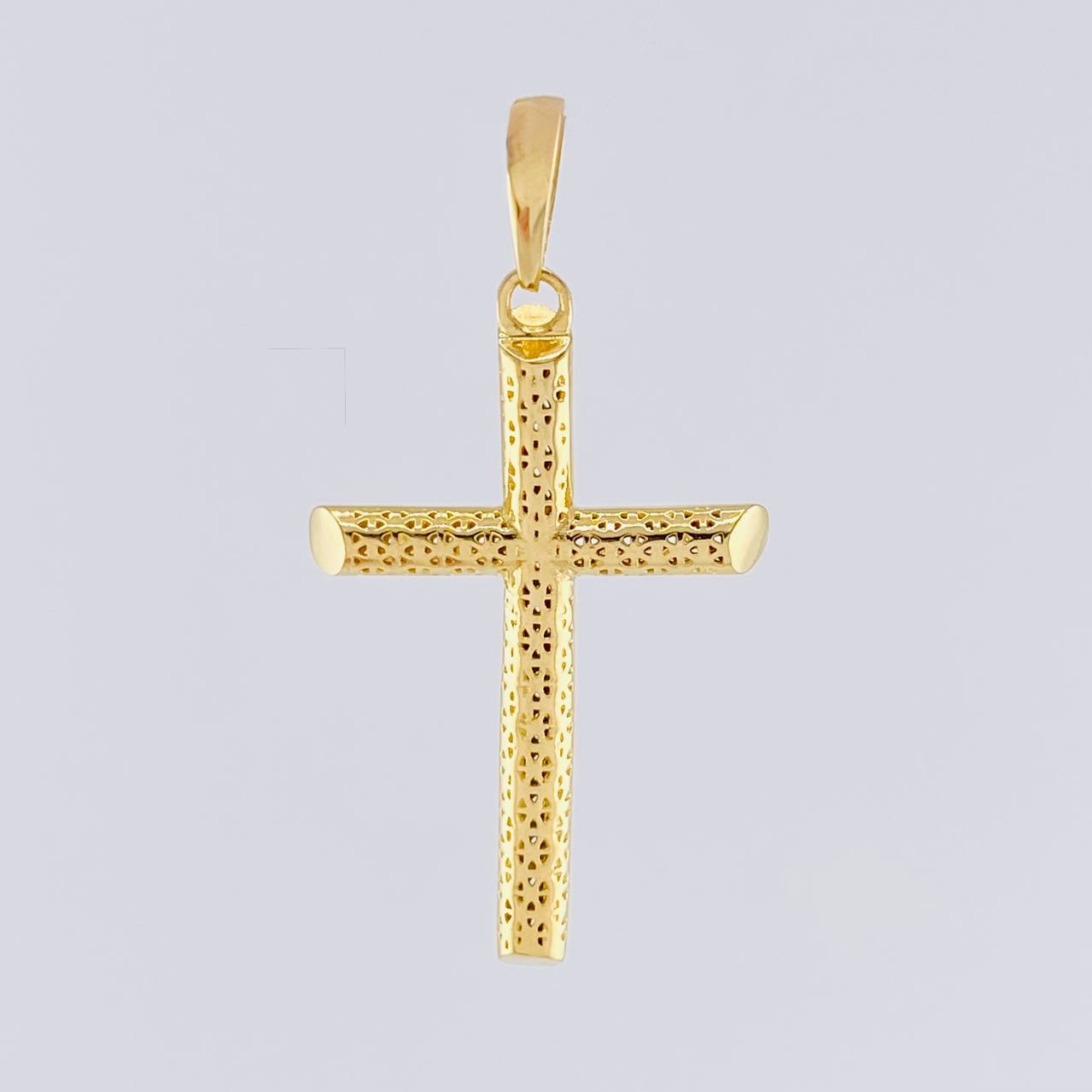 Dije Cruz Malla Latina 2.75 g / 4 cm Oro Amarillo 18K
