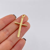 Dije Cruz Malla Latina 2.75 g / 4 cm Oro Amarillo 18K