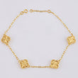 Pulso Modulable Trebol Aro Seguido 6.05 g / 19 cm - 21.5 cm / 1.8 mm Oro Amarillo 18K