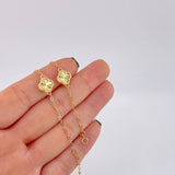 Pulso Modulable Trebol Aro Seguido 6.05 g / 19 cm - 21.5 cm / 1.8 mm Oro Amarillo 18K
