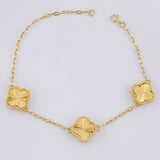 Pulso Trebol Aro Seguido 5.75 g / 19.5 cm / 1.8 mm Oro Amarillo 18K