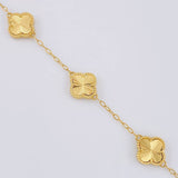 Pulso Trebol Aro Seguido 5.75 g / 19.5 cm / 1.8 mm Oro Amarillo 18K