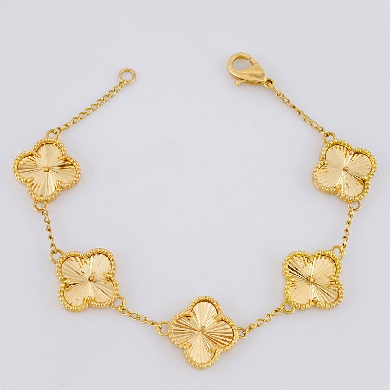 Pulso Trebol Aro Seguido 12.05 g / 17.5 cm / 1.65 mm Oro Amarillo 18K