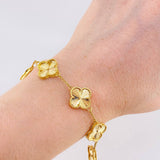 Pulso Trebol Aro Seguido 12.05 g / 17.5 cm / 1.65 mm Oro Amarillo 18K