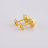 Topos Trébol Diamantado 0.4 g / 3.5 mm Oro Amarillo 18K
