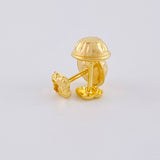 Topos Trébol Diamantado 0.4 g / 3.5 mm Oro Amarillo 18K