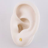 Topos Trébol Diamantado 0.4 g / 3.5 mm Oro Amarillo 18K