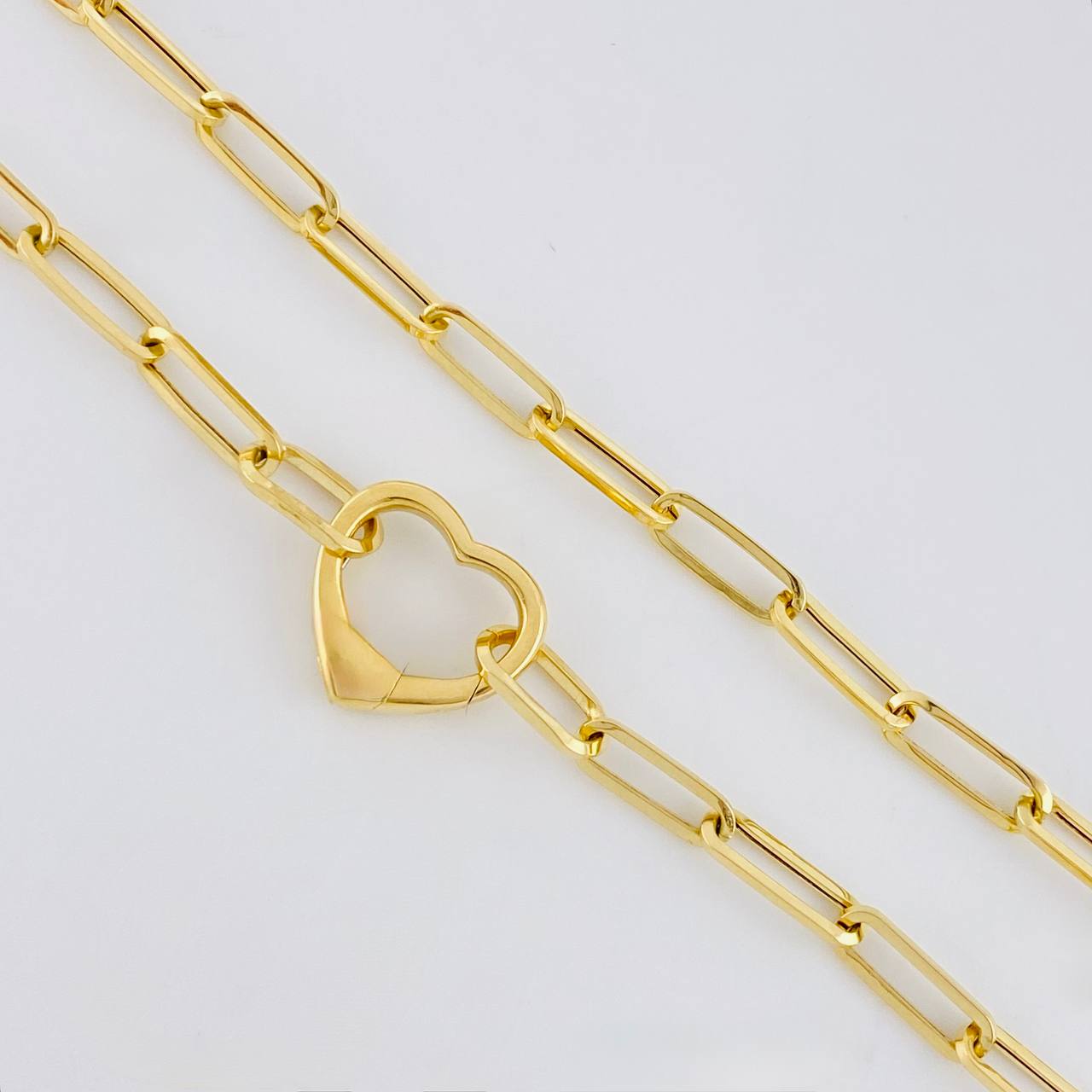Cadena Cajón Corazón 4.15 g / 44,5 cm / 2,9 mm Oro Amarillo 18K +3 ©