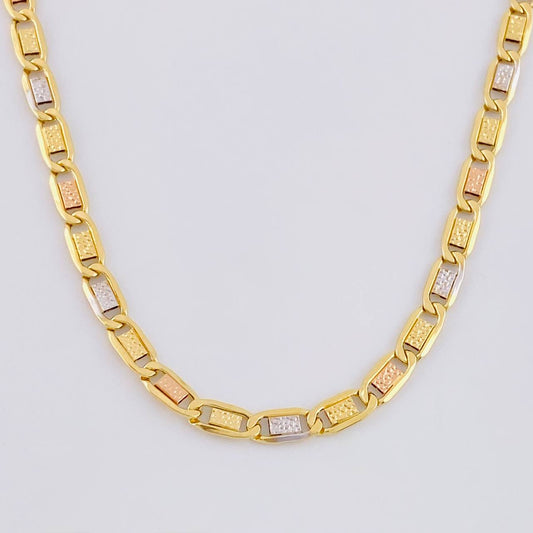 Cadena Plana Diamantada 4.95 g / 50 cm / 3.3 mm Tres Oros 18K