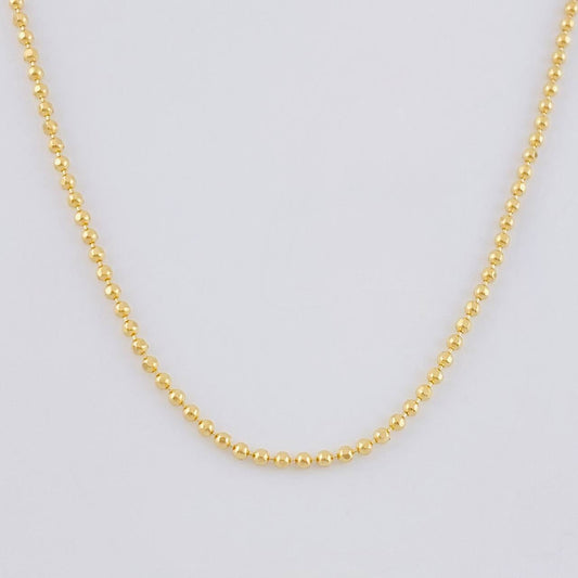 Cadena Militar Diamantada 3.1 g / 50 cm / 1.2 mm Oro Amarillo 18K