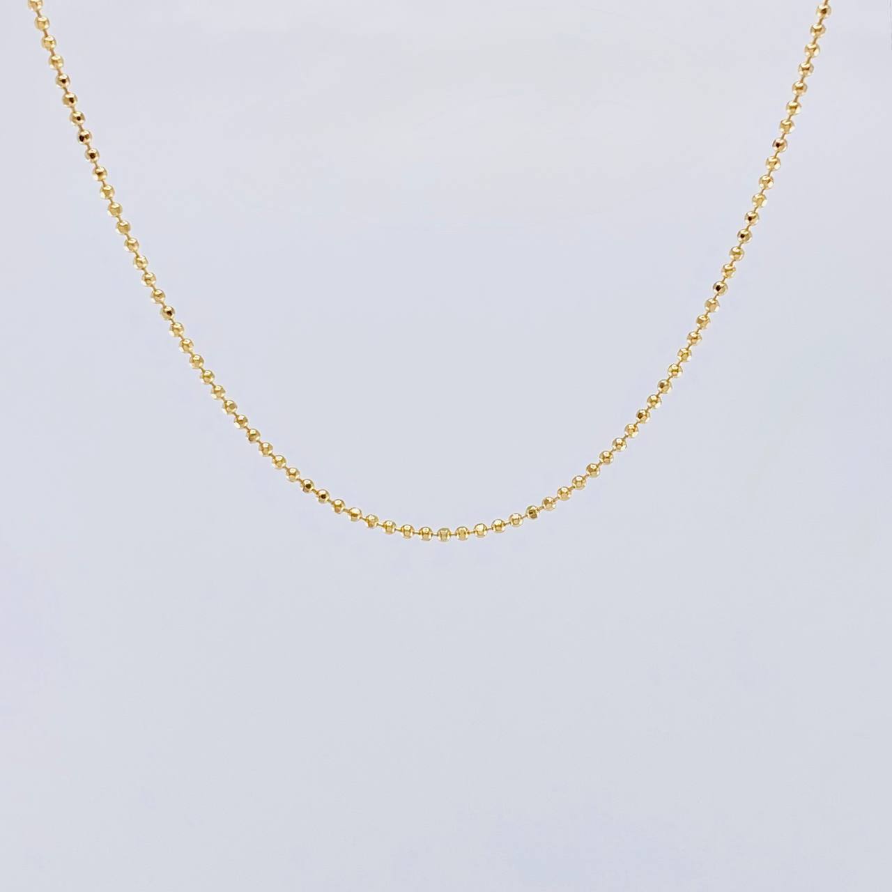Cadena Militar Diamantada 3.15 g / 50.5 cm / 1.2 mm Oro Amarillo 18K