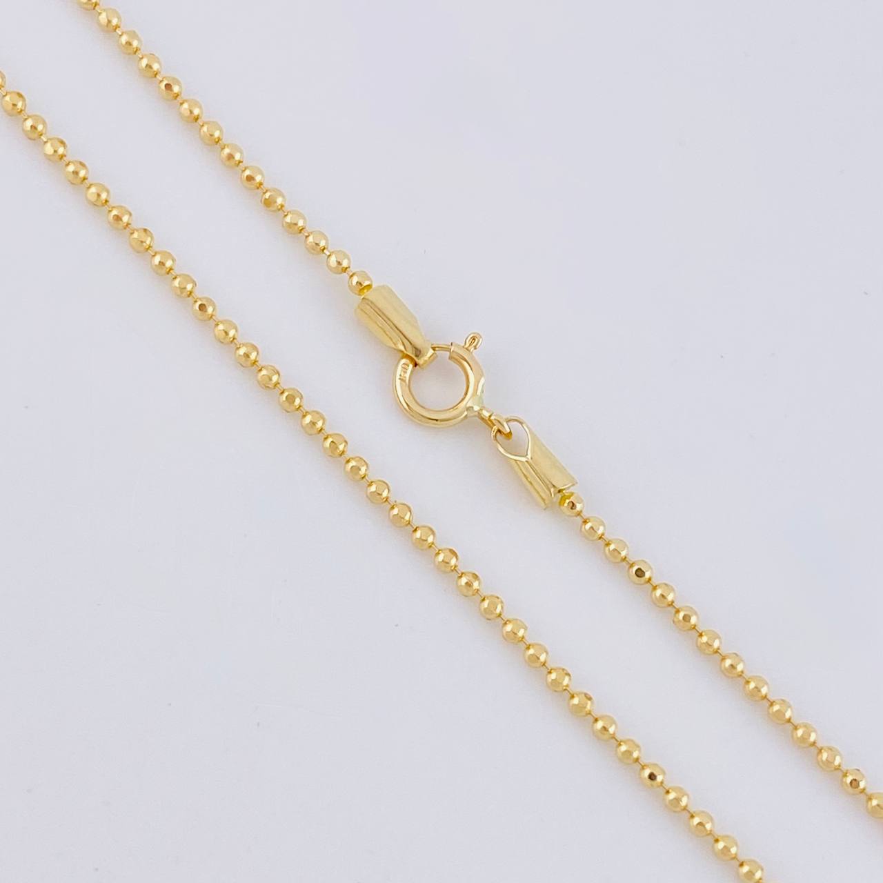 Cadena Militar Diamantada 3.1 g / 50 cm / 1.2 mm Oro Amarillo 18K