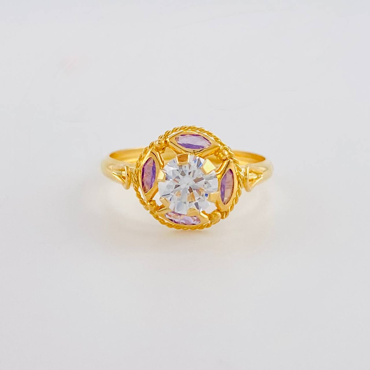 Anillo Solitario Aura Vintage 2 g / T9 Oro Amarillo 18K