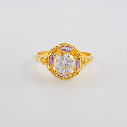Anillo Solitario Aura Vintage 1.95 g / T7 1/2 Oro Amarillo 18K
