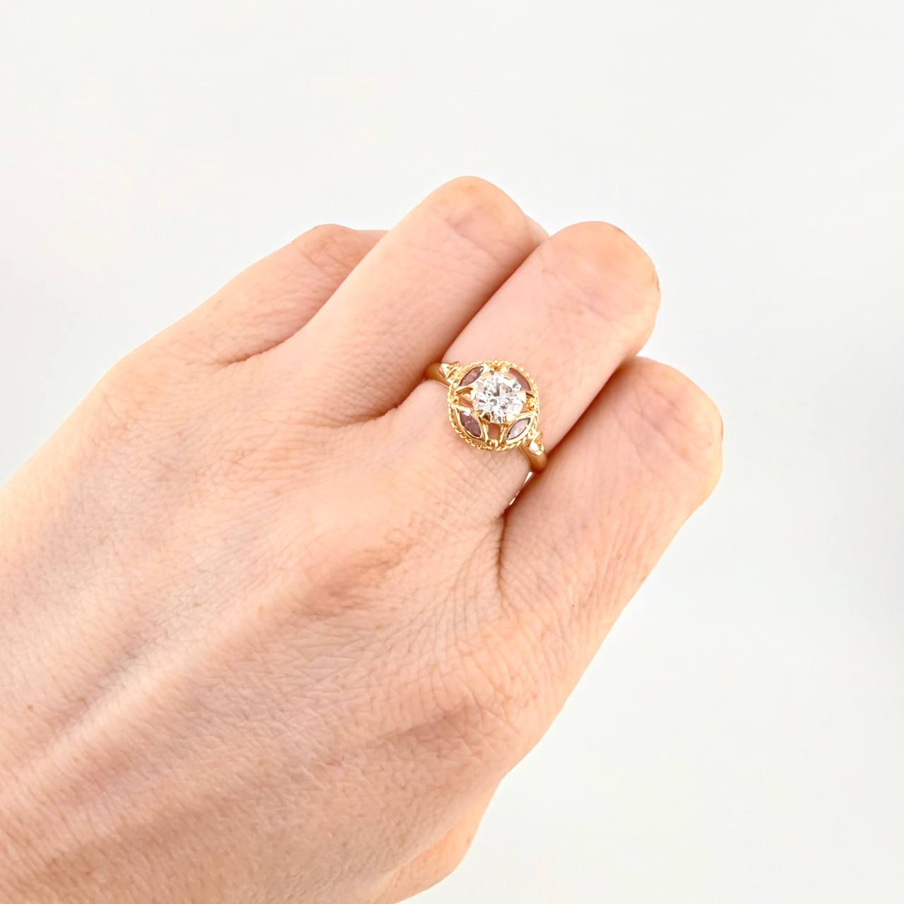 Anillo Solitario Aura Vintage 2 g / T9 1/4 Oro Amarillo 18K