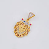 Dije León 3.25 g / 3.3 cm Dos Oros Amarillo Blanco 18K