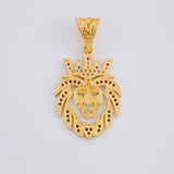 Dije León 3.25 g / 3.3 cm Dos Oros Amarillo Blanco 18K