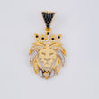 Dije León 3.05 g / 3.3 cm Dos Oros Amarillo Blanco 18K
