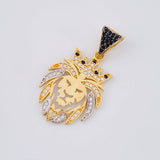 Dije León 3.05 g / 3.3 cm Dos Oros Amarillo Blanco 18K