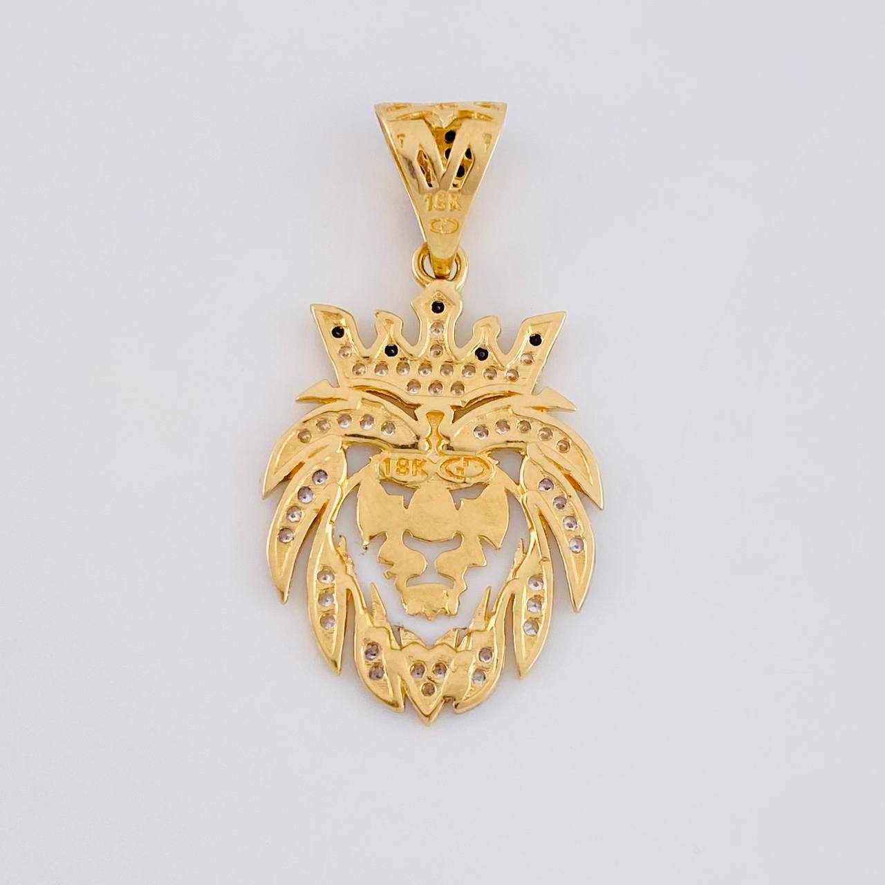 Dije León 3.05 g / 3.3 cm Dos Oros Amarillo Blanco 18K
