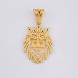 Dije León 3.05 g / 3.3 cm Dos Oros Amarillo Blanco 18K