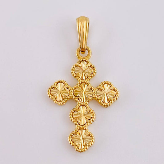 Dije Trebol Dorado 2.6 g / 3.3 cm Oro Amarillo 18K