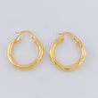 Candongas Jass Diagonal 2.85 g / 2.5 cm Oro Amarillo 18K