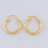 Candongas Jass Diagonal 2.65 g / 2.5 cm Oro Amarillo 18K