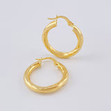 Candongas Jass Diagonal 2.65 g / 2.5 cm Oro Amarillo 18K