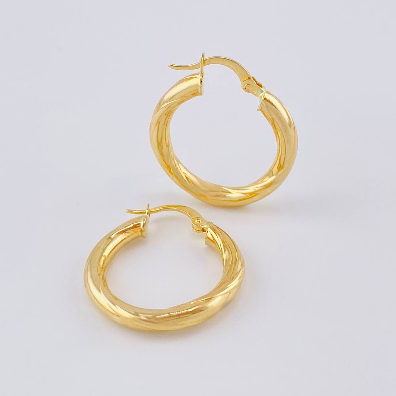 Candongas Jass Diagonal 2.85 g / 2.5 cm Oro Amarillo 18K