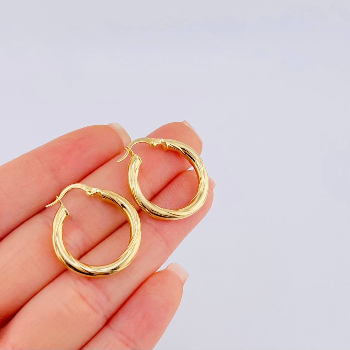 Candongas Jass Diagonal 2.85 g / 2.5 cm Oro Amarillo 18K
