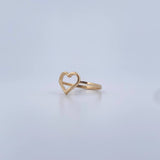 Anillo Silueta Corazon 1.65gr / T6 3/4 / Liso Oro Amarillo 18K &