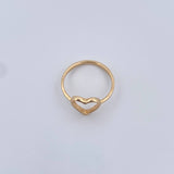 Anillo Silueta Corazon 1.65gr / T6 3/4 / Liso Oro Amarillo 18K &