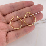 Candongas Winter 3.75gr / 1.9cm / Rayadas Oro Amarillo 18K $
