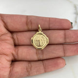 Dije San Benito 1.9gr / 3cm / Troquelado Oro Amarillo 18K $