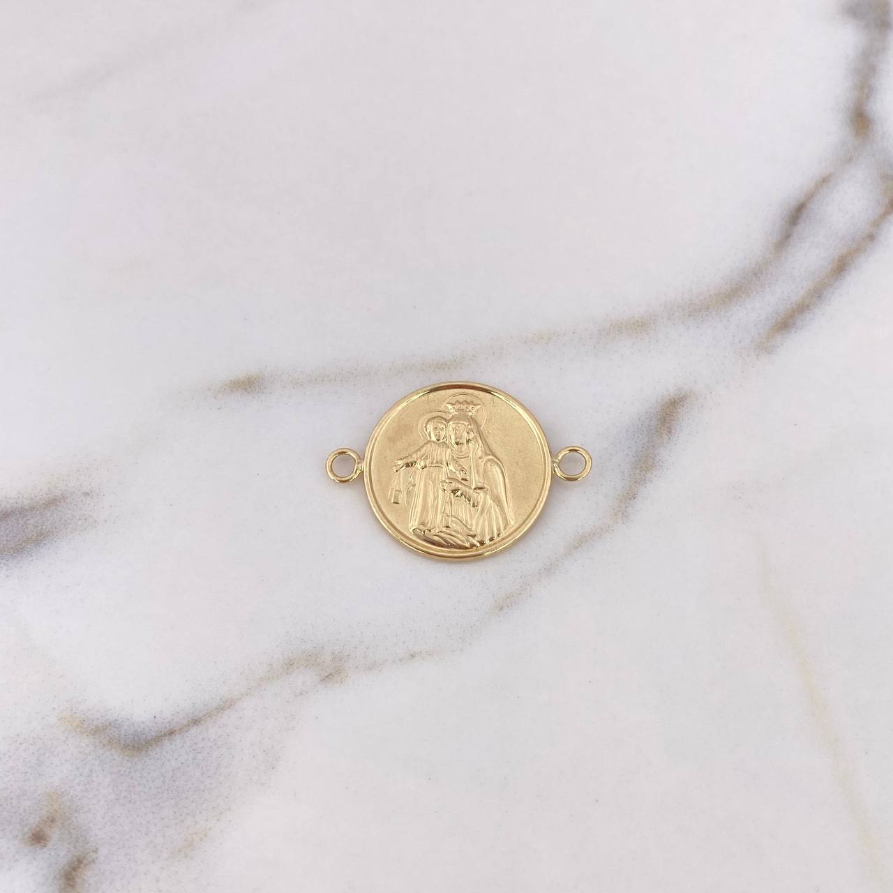Herraje Virgen Del Carmen 1.9gr / 2.8cm / Troquelado Oro Amarillo 18K $