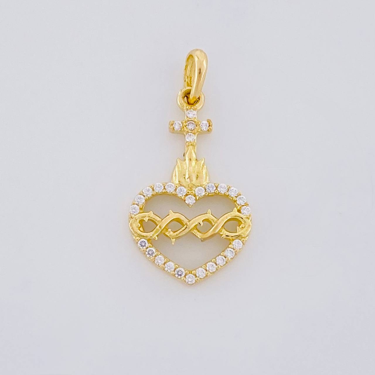 Dije Sagrado Corazón de Jesús 1g / 2.2cm Oro Amarillo 18K