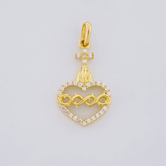 Dije Sagrado Corazón de Jesús 1g / 2.2cm Oro Amarillo 18K