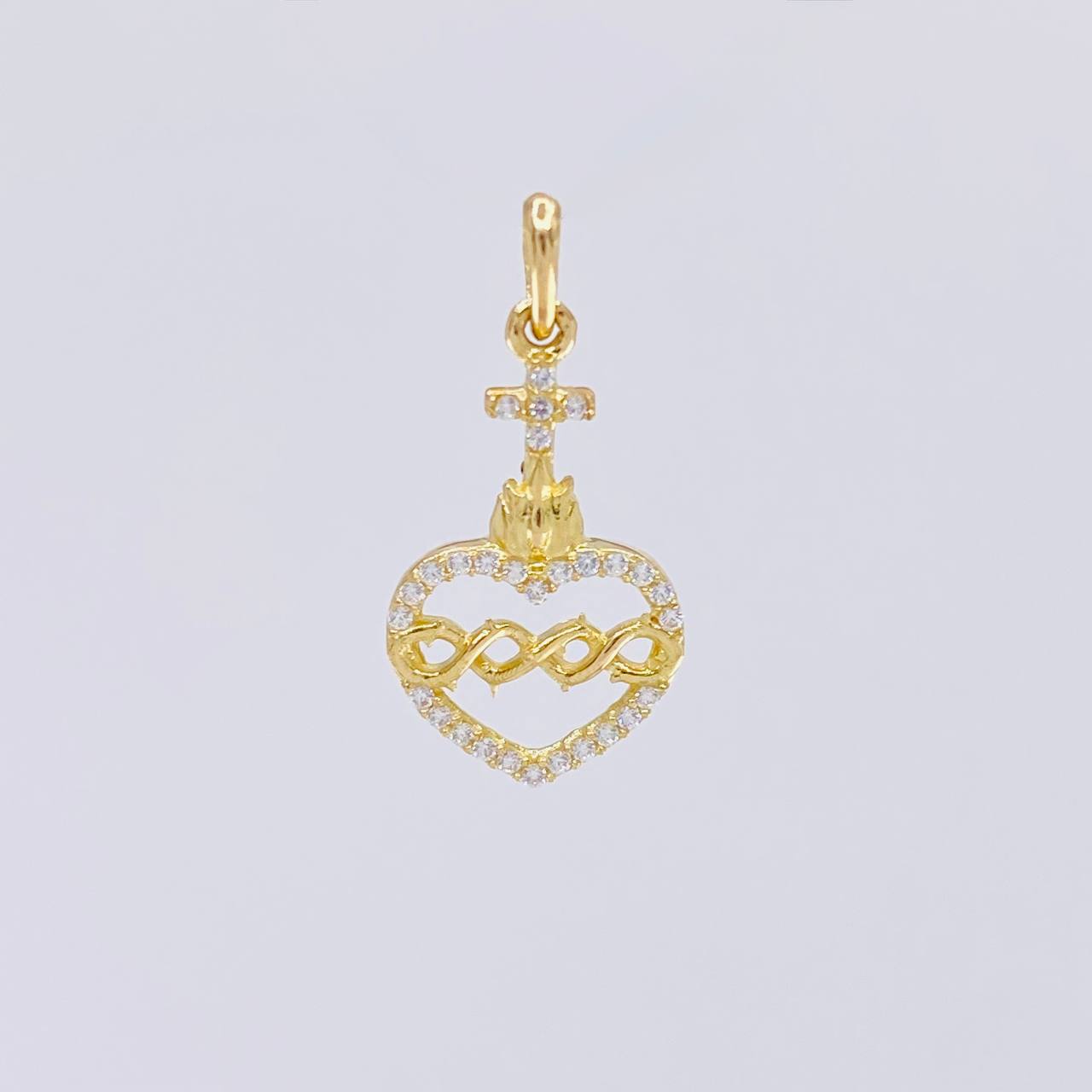 Dije Sagrado Corazon de Jesús 1g / 2.2cm Oro Amarillo 18K