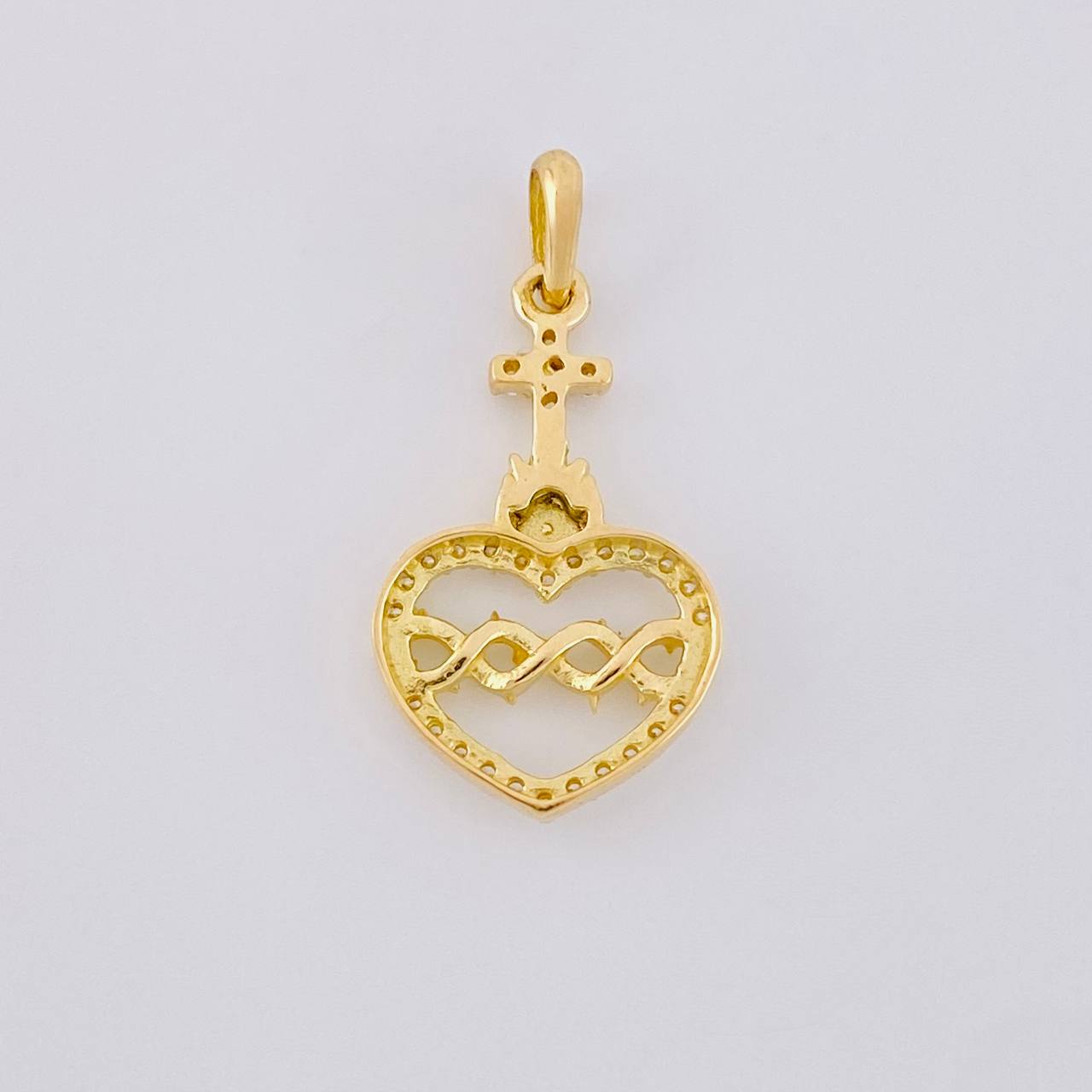 Dije Sagrado Corazón de Jesús 1g / 2.2cm Oro Amarillo 18K