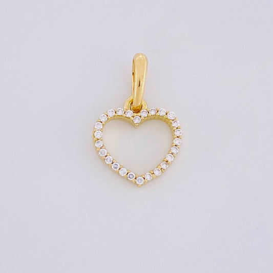 Dije Silueta Corazon 0.65g / 1.4cm Oro Amarillo 18K